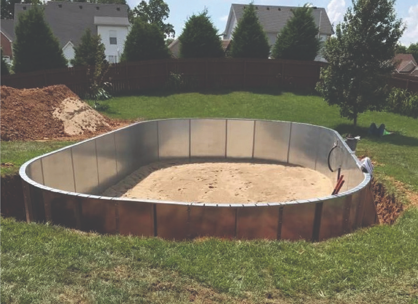 24' x 52" Steel Wall Semi Inground Pool