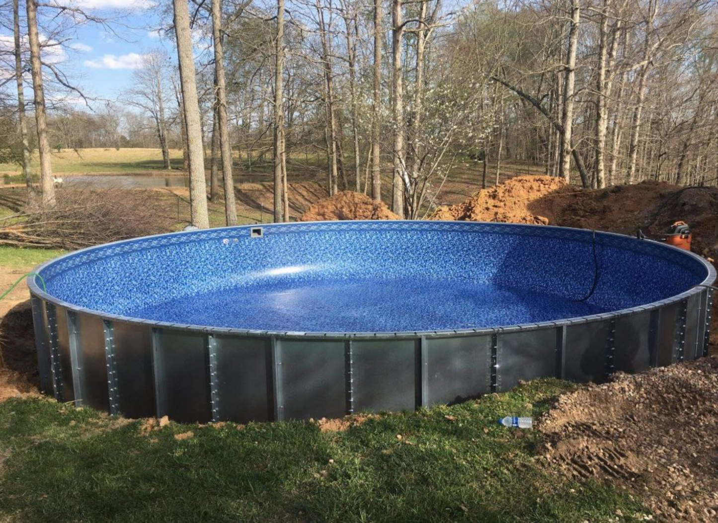 12' x 24' x 52" Steel Wall Semi Inground  Pool