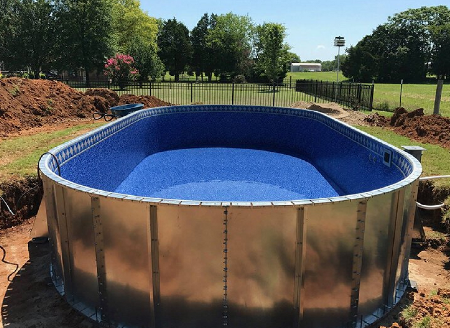 10' x 20' x 52" Steel Wall Semi Inground Pool