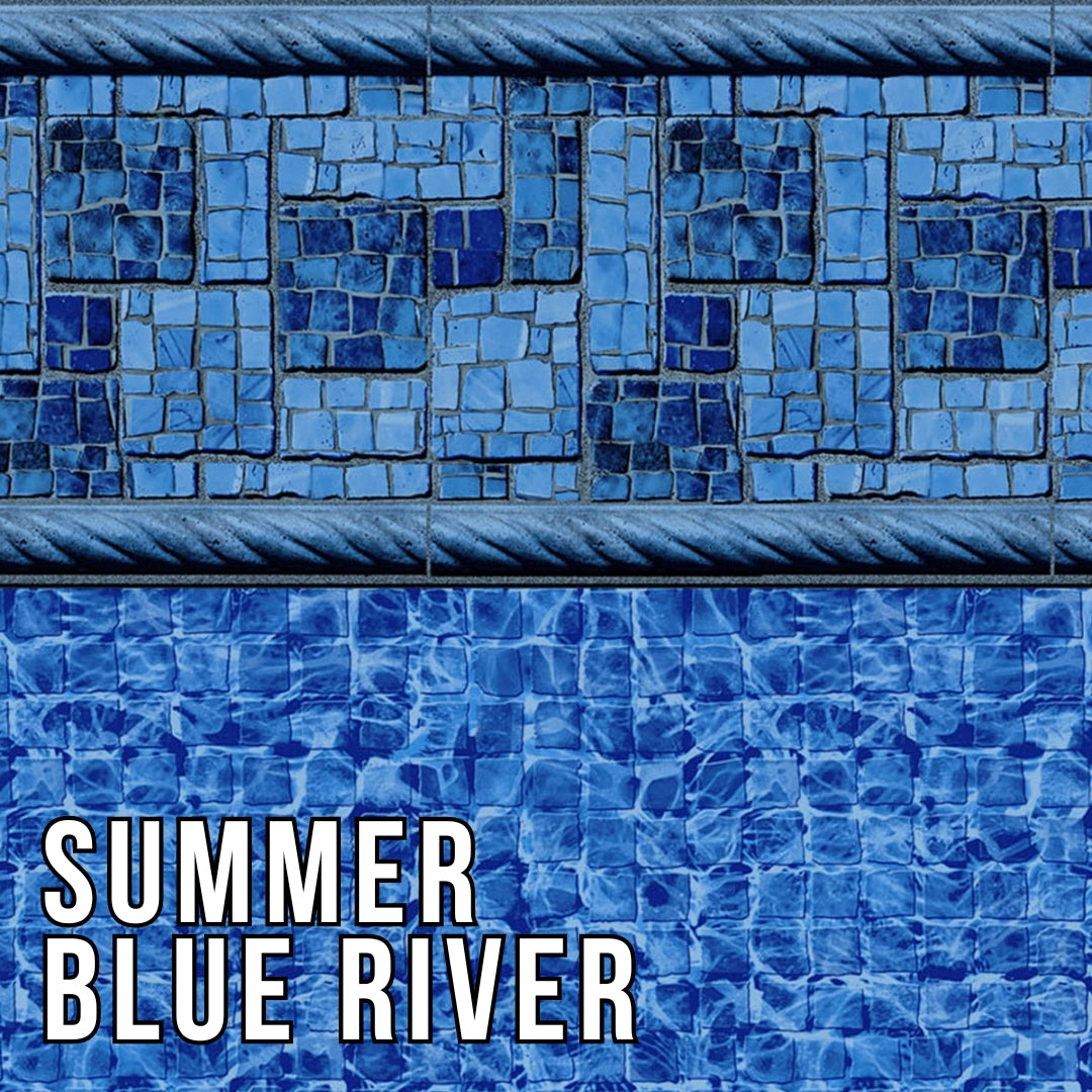 Pattern Option Summer Blue River 20 mil. PVS InGround Liner Swimming Pool Discounters