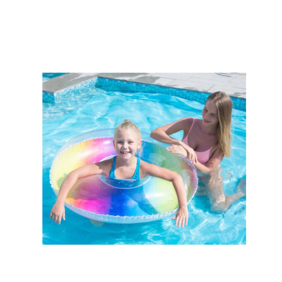 Rainbow 42" Swim Ring - Buy 1 Get 1 Free