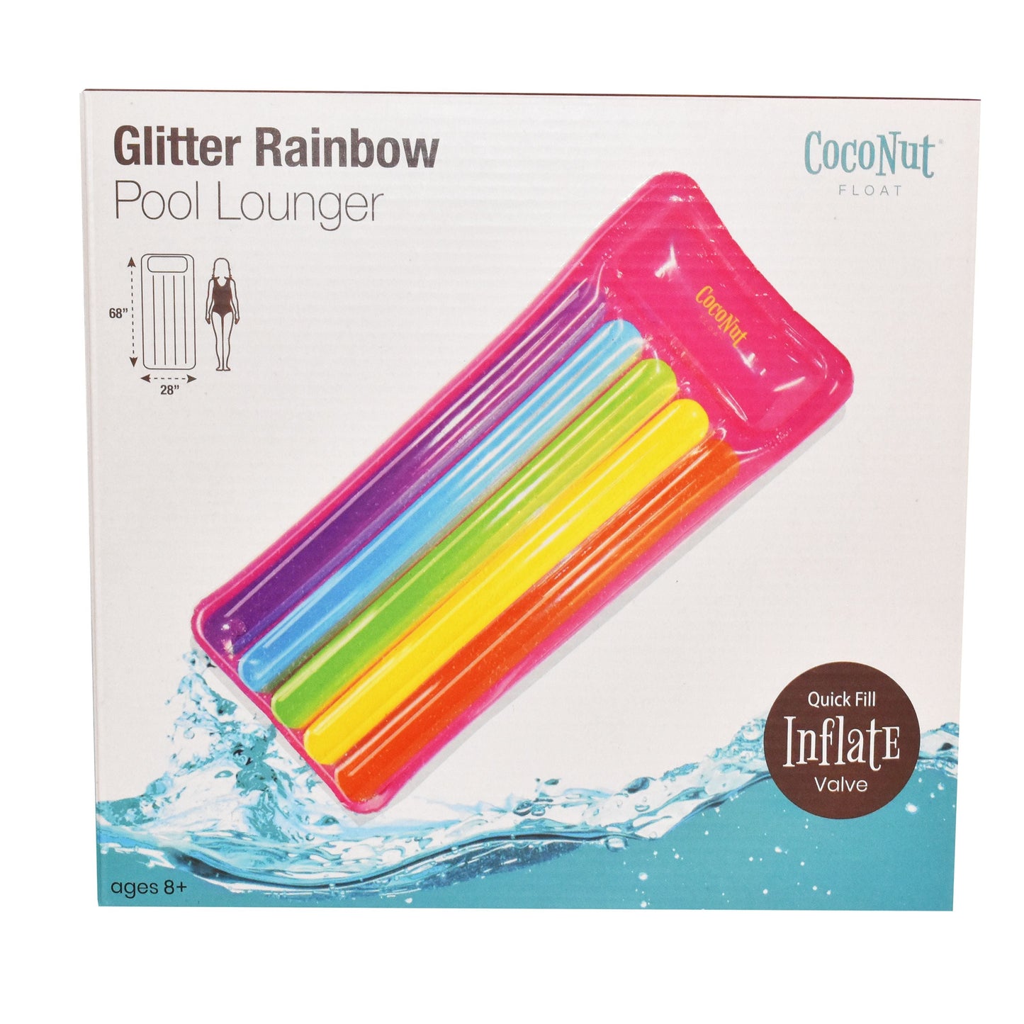 Glitter Rainbow Lounger - Buy 1 Get 1 Free
