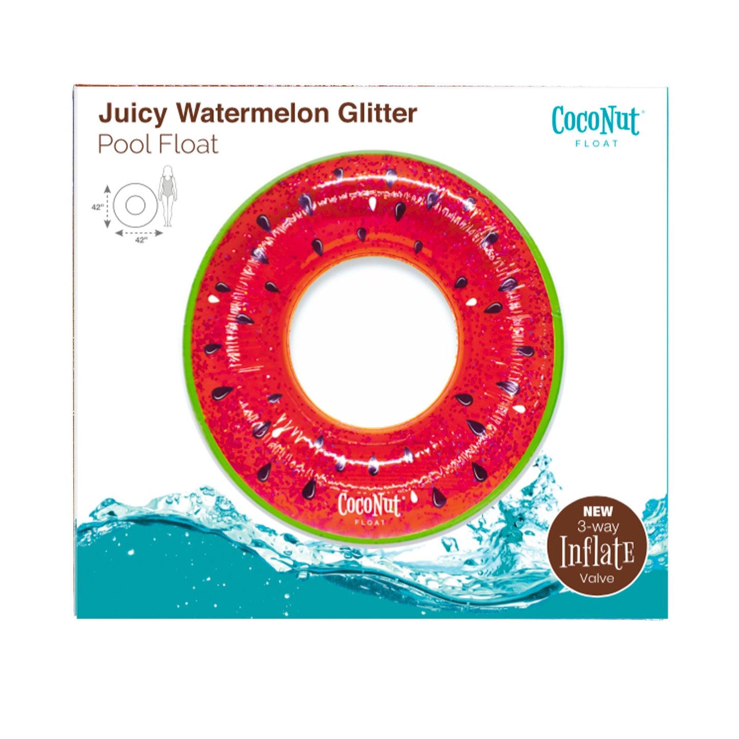 Juicy Watermelon Glitter Pool Float - Buy 1 Get 1 Free