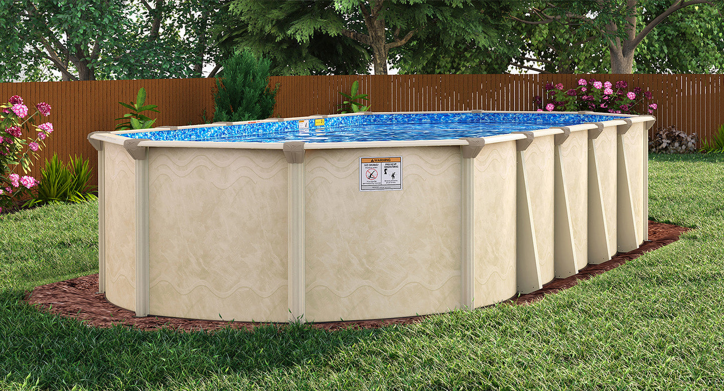 15' x 26' Coral Sea 7" Steel Frame Oval Pool & Bundle | 52" or 54"