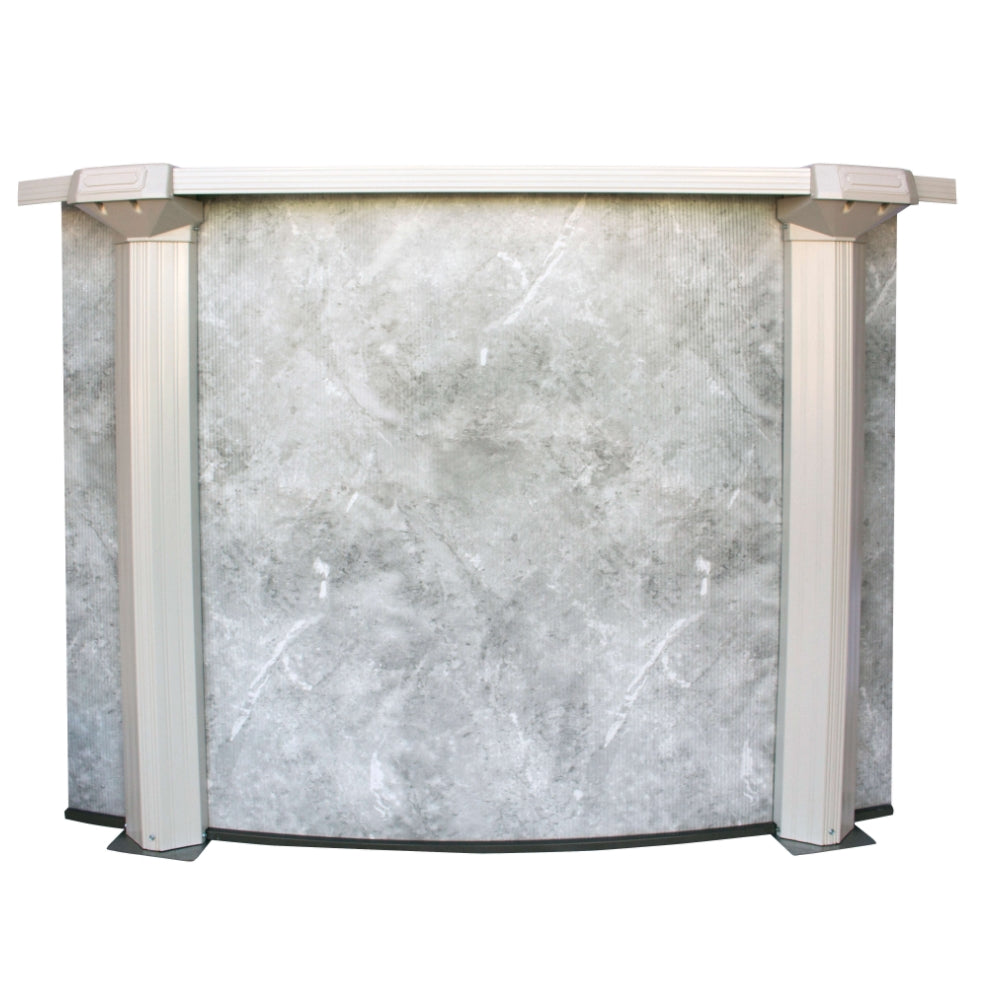 12' x 24' x 52" Lomart Grey Mist Steel Frame Oval Pool & Package