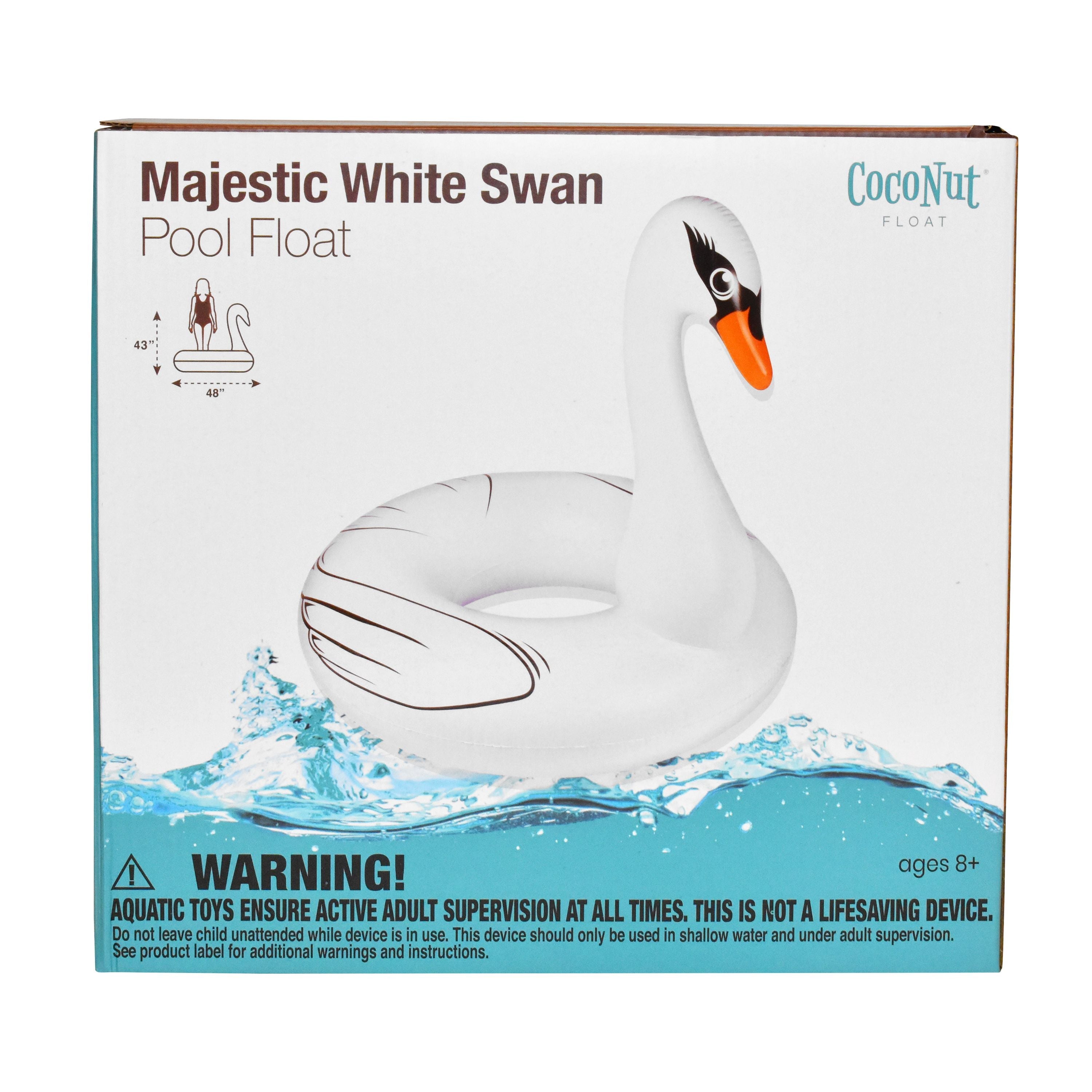 Majestic White Swan Pool Float