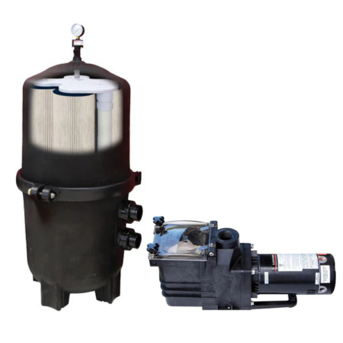 425 Sq. Ft. Black Diamond Pressure Cartridge Filter with 1.5 HP Super Flow Pump