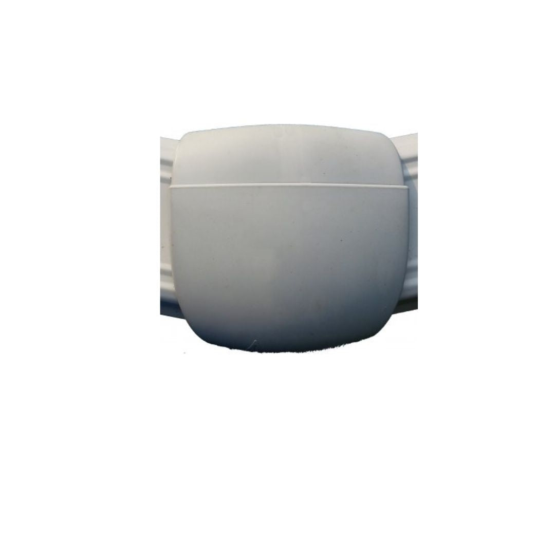 A close-up of the 6" Steel Frame Aqualine 2PC Seat Cover #2465/2466 by Swimming Pool Discounters, featuring a plain rectangular design with slightly curved edges, centered on a white background.