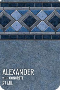 Alexander with Concrete 27 mil PVS In-Ground Pool Liner