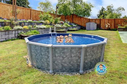 24' x 52" Crystal Clear Resin Salt Round Pool Closeout with Package!