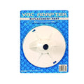 A white Vac Plate Adapter for Blue Torrent, Hydromatic, and Seasonmaster is packaged on a blue, diamond-patterned card. Sold by Swimming Pool Discounters, it's a reliable replacement part for your pool equipment.