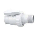 The Pool Nation USA 1.5" Threaded 2 Way Valve is a white plastic valve with a quick disconnect union and DE filter shut-off capability.