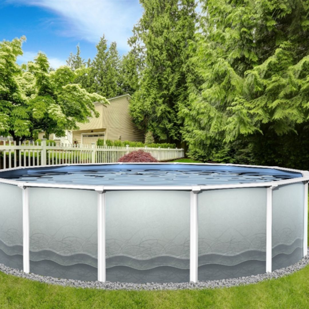 Belize 27ft x 54in Round Above Ground Pool with Liner