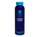A blue bottle with a blue cap labeled SPD Caribbean Spa Bromine Builder. The label has a sun logo and states: "Use at start-up to build bromide reserve before adding Caribbean Spa Bromine Tabs." Contains 1 pint (473 mL).