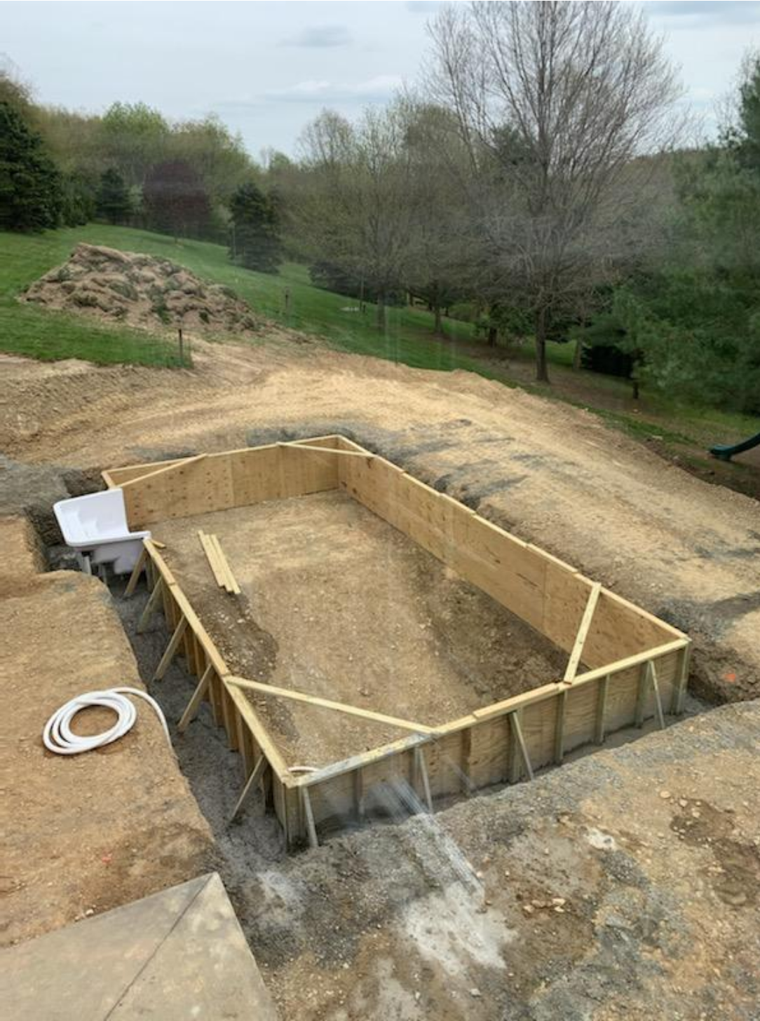 18' x 36' Chesi-Wood Wall Semi/Full-In Ground Rectangular Pool
