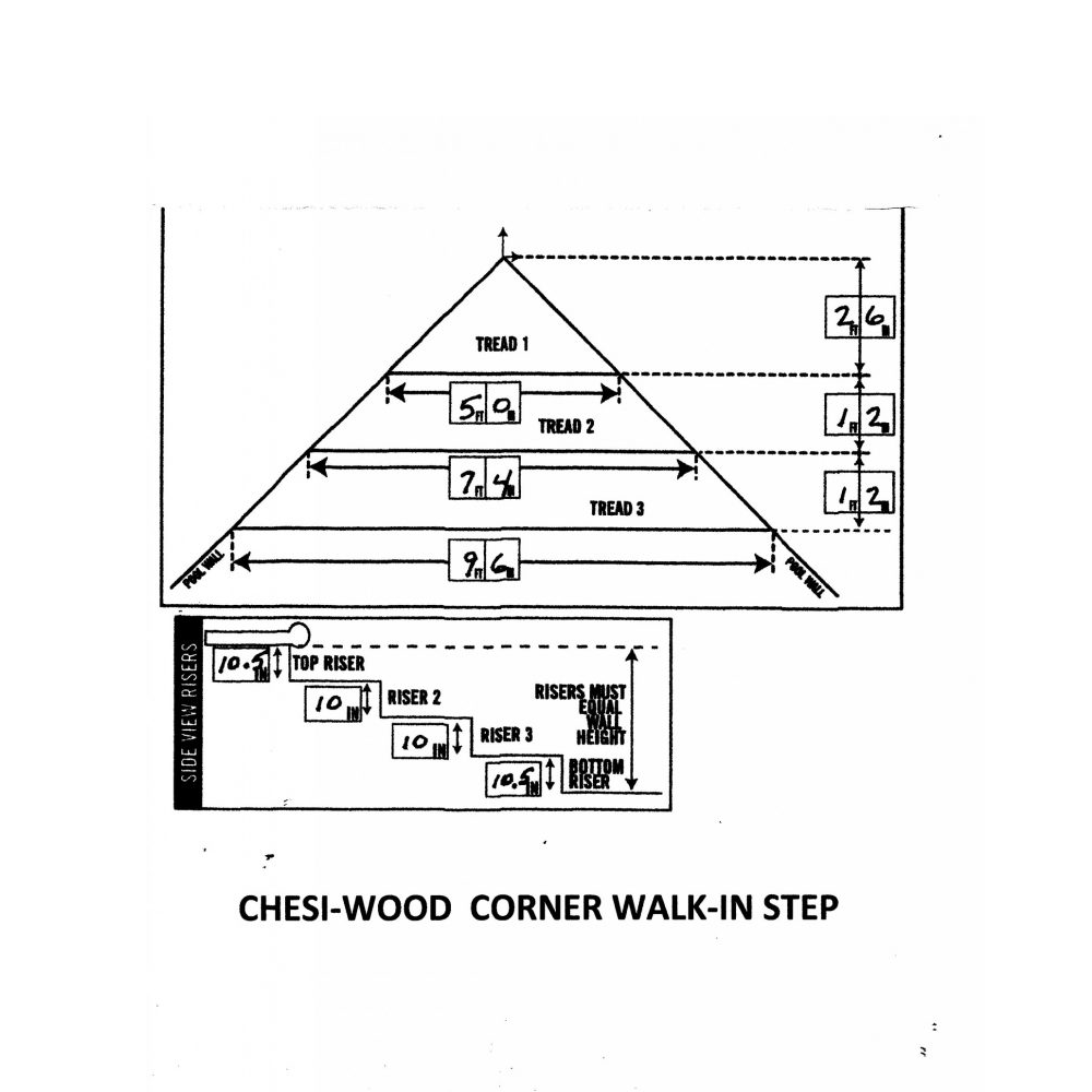 18' x 36' Chesi-Wood Wall Semi/Full-In Ground Rectangular Pool
