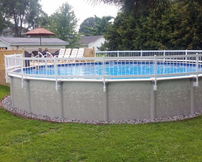 24" White PVC Above-Ground Pool Fencing