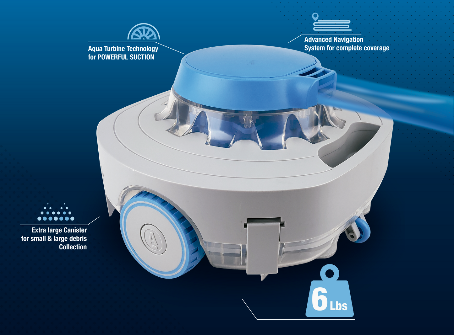 Finn Rechargeable Cordless Robotic Pool Cleaner