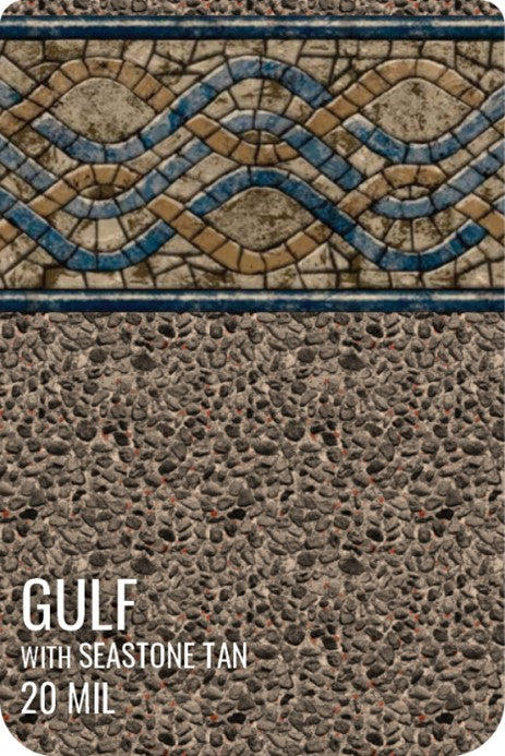 Gulf with Seastone Tan 20 mil PVS In-Ground Pool Liner