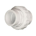 The Hayward Flush Union 1.5" SKT x 1.5" SKT (Slip x Slip) SP14952S from Swimming Pool Discounters is a white PVC pipe union for easy joining and disconnecting of plumbing sections, ideal for pool systems.