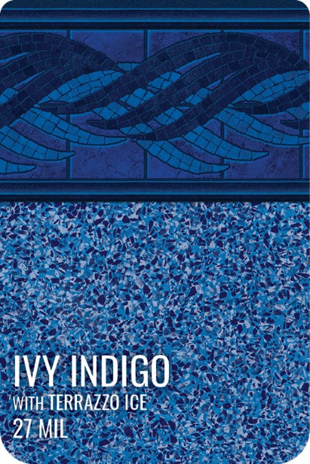 Ivy Indigo with Terrazzo Ice 27 mil PVS In-Ground Pool Liner