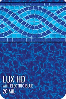 Pattern Option: Lux HD with Electric Blue 20 mil PVS In-Ground Pool Liner