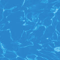 The Lomart 20 mil. Sunset Cove Full Print Overlap Expandable Depth Liner features a calm, refreshing pattern of clear blue water with ripples and light reflections, enhancing your pool with premium style by Lomart.