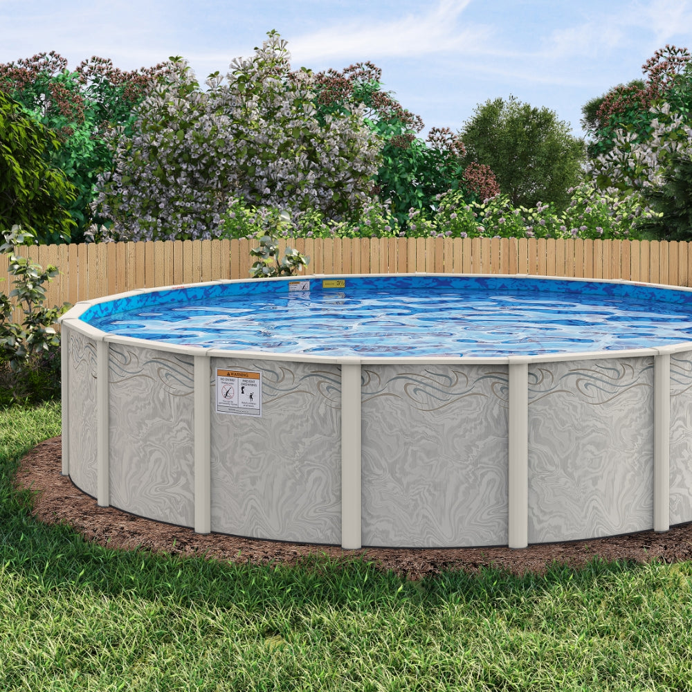 18' x 52" Tropical Springs Resin Salt Round Pool with Expandable Blue Liner Closeout!