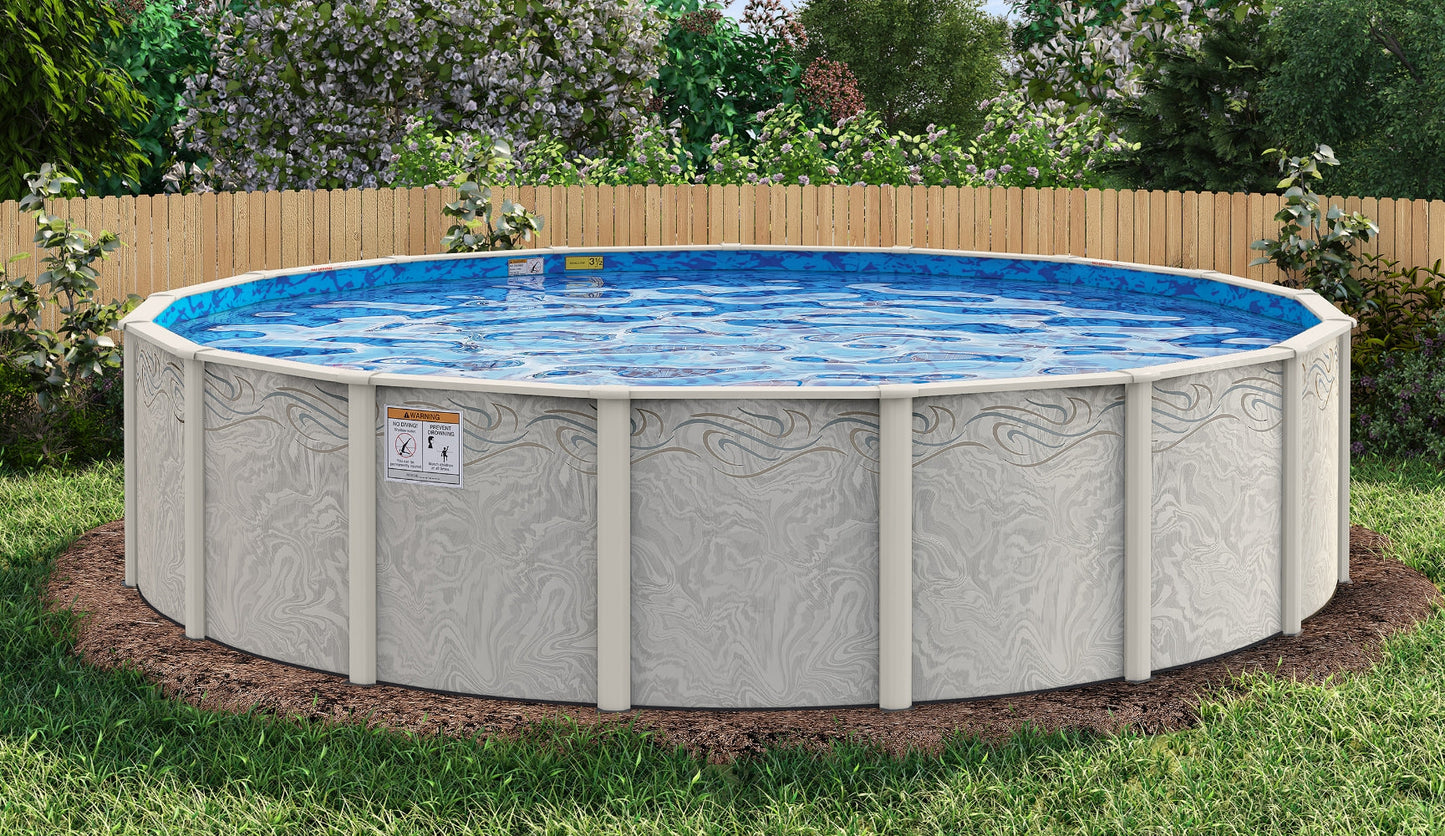 18' x 52" Tropical Springs Resin Salt Round Pool with Expandable Blue Liner Closeout!
