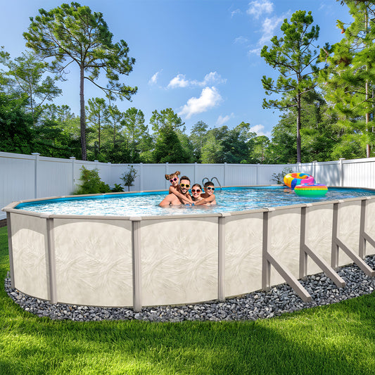 12' x 24' x 54" Resin Guard Hybrid Salt Braced Oval Pool