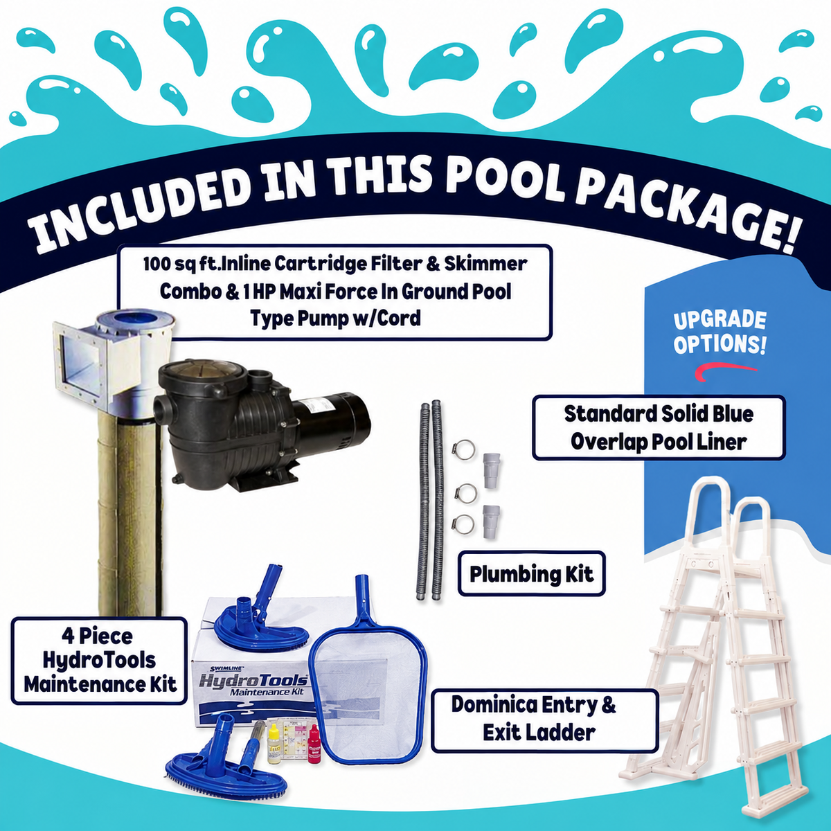 12' x 54" Round 6" Hybrid Frame Family Fun Pool & Package