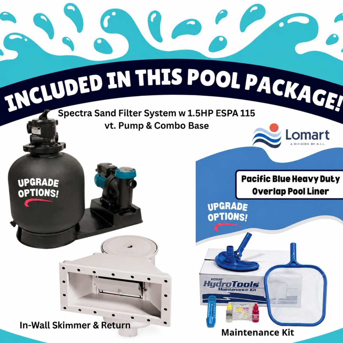 12' Round 8" Hybrid Frame Silver Interlude Pool & Bundle | 52" or 54"