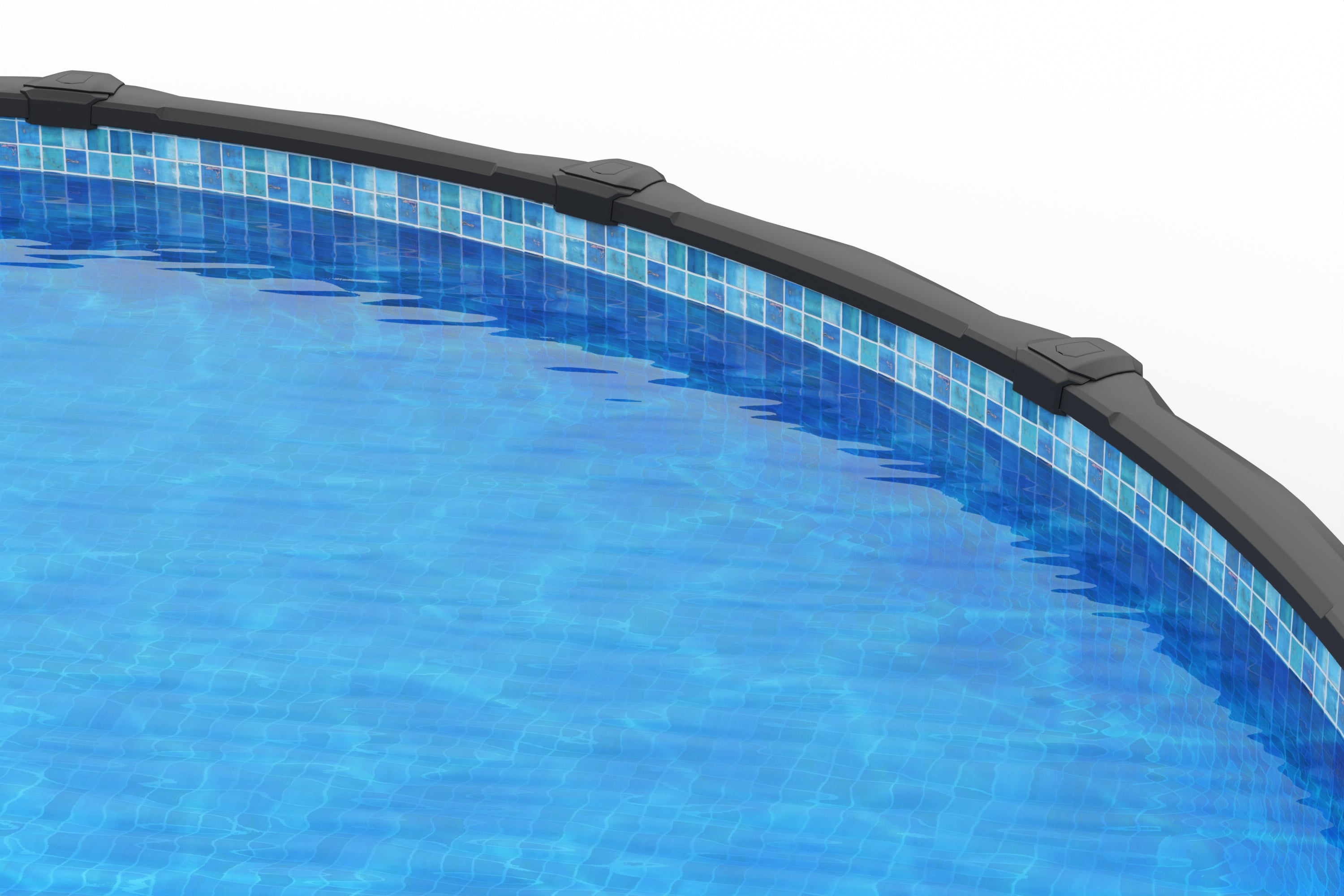 Inside Close up of St. Germain swimming pool resin salt-friendly top seats