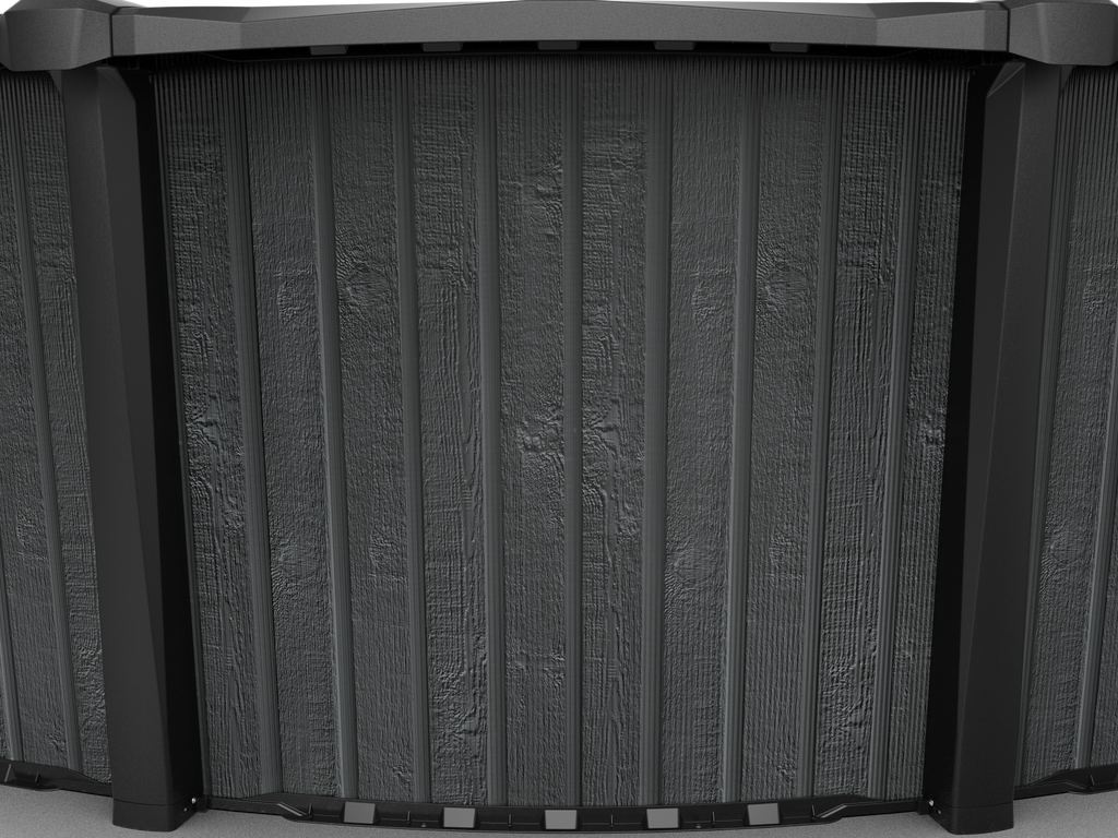 Close up of St. Germain swimming pool resin salt-friendly outer wall pattern and texture