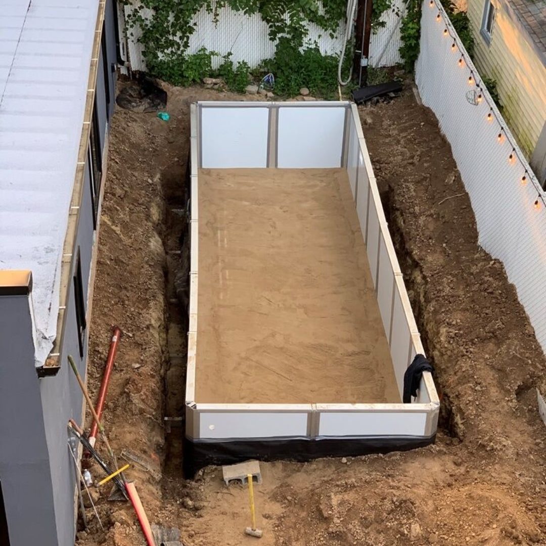 8' x 12' x 52" Hercules Aluminum Panel Rectangular Inground Pool