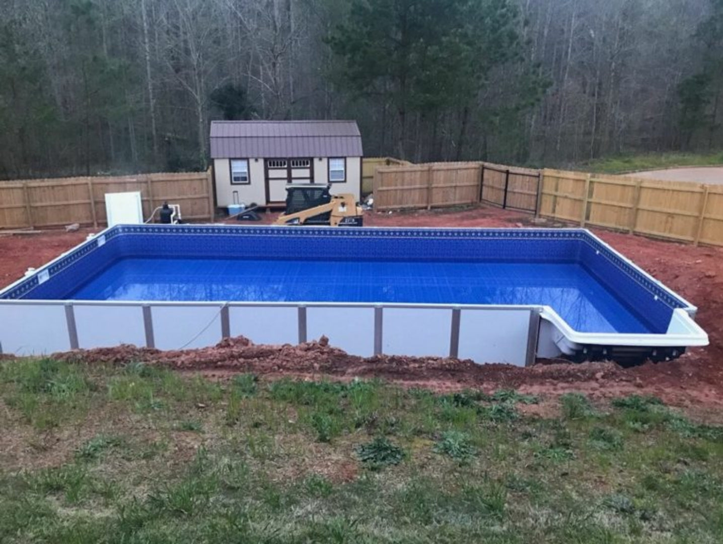 16' x 28' x 52" Hercules Aluminum Panel Rectangular Inground Pool