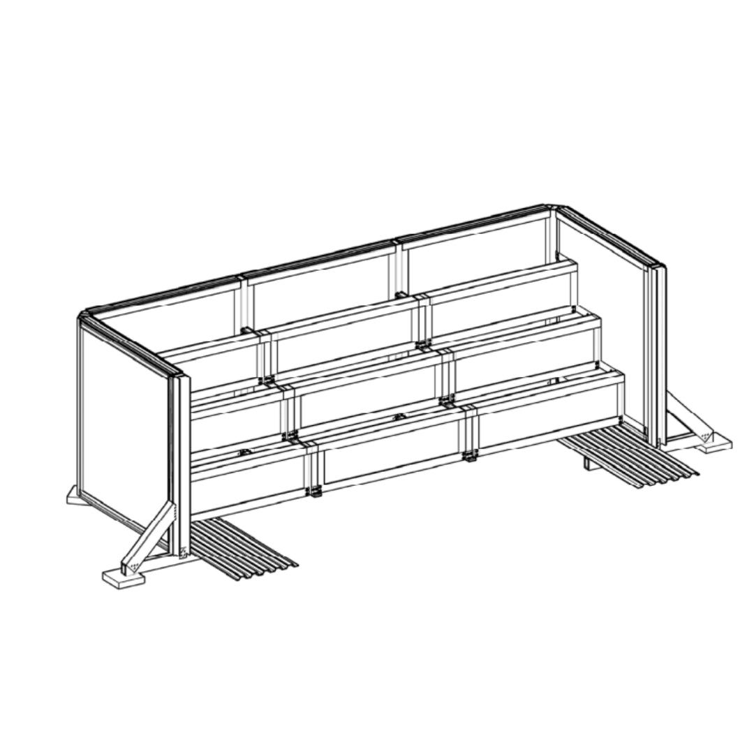 8' Full Length Stadium Steps for Hercules