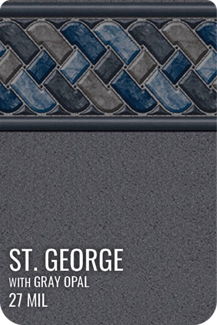 St. George with Gray Opal 27 mil PVS In-Ground Pool Liner