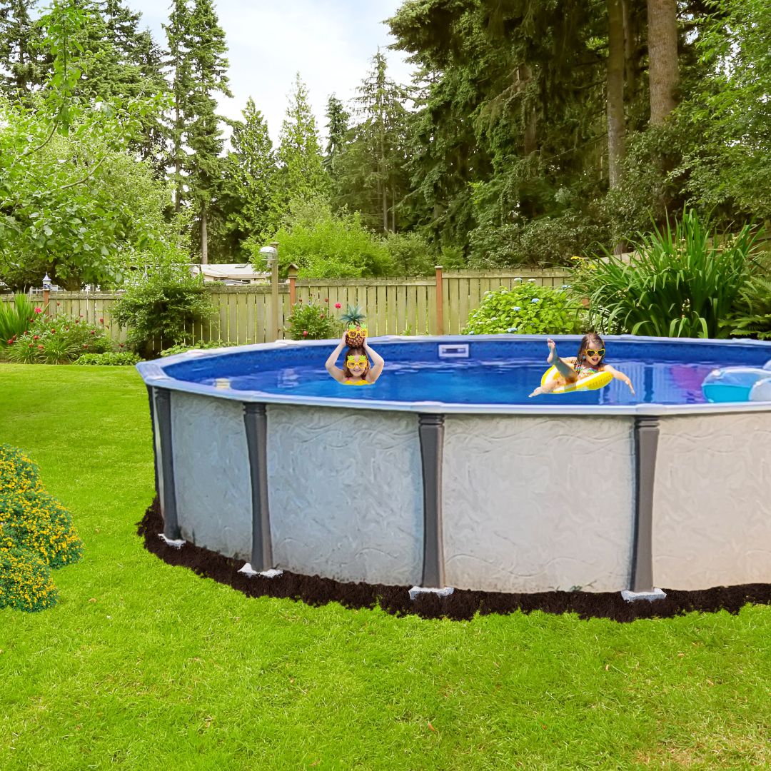 Resin Frame saltwater above ground pool 21 ft round Skyline doughboy - 21 Ft Pool – Skyline Round Resin Frame, 52" Deep
