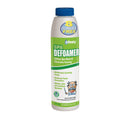 A 24oz bottle of Affinity Spa Defoamer by Swimming Pool Discounters, with a green label, blue cap, and cartoon beaver mascot. Eliminates foam, softens water, and supports balanced spa water for all sanitizer systems.