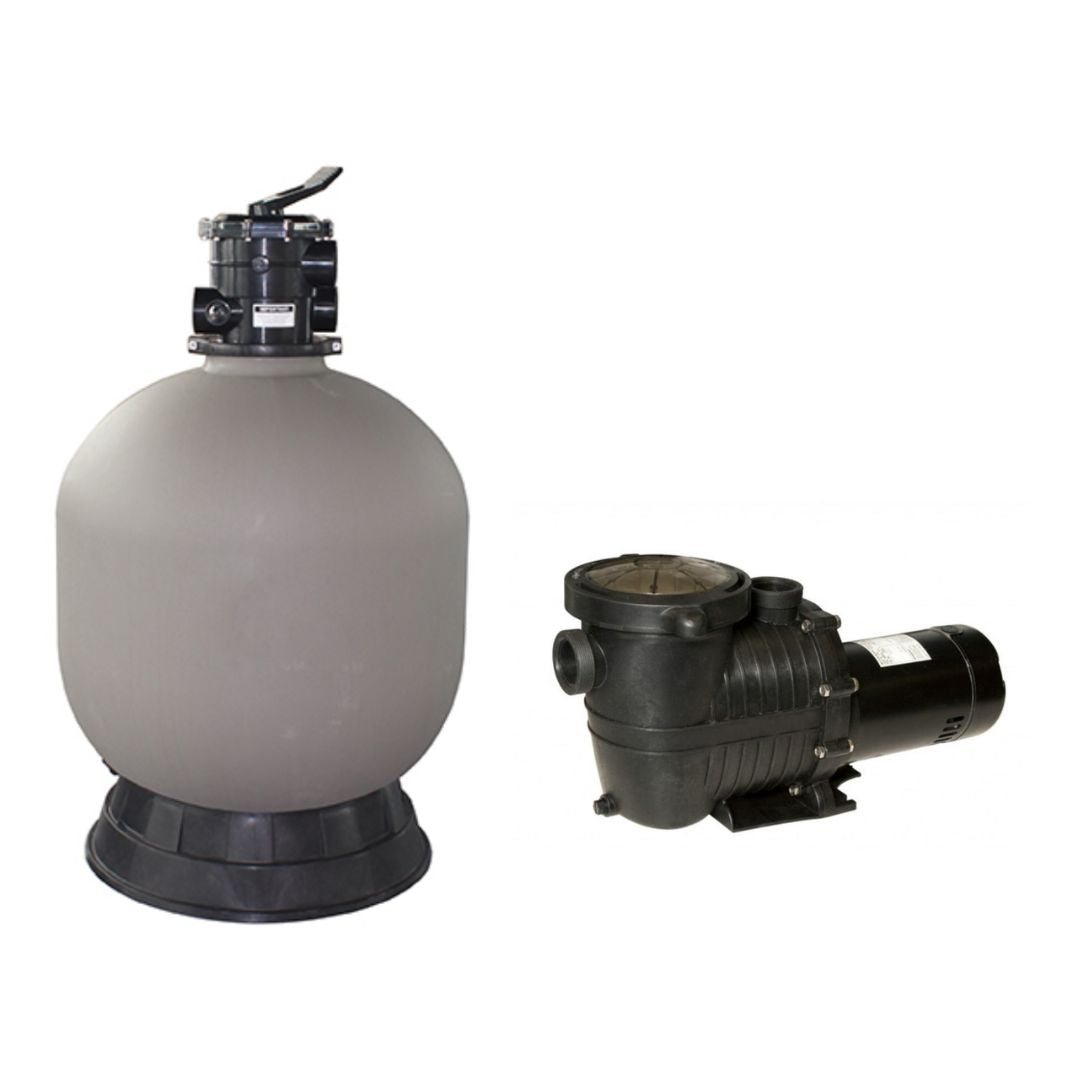 19 in. Sand Man Sand Filter System with 1.0 HP Maxi Force Pump