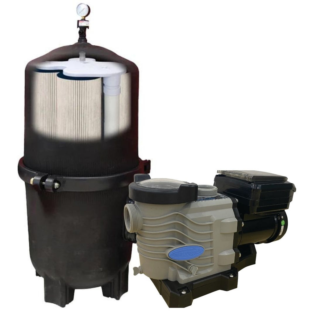 350 Sq. Ft. Black Diamond Pressure Cartridge Filter with 1.5 HP Variable Speed Pump