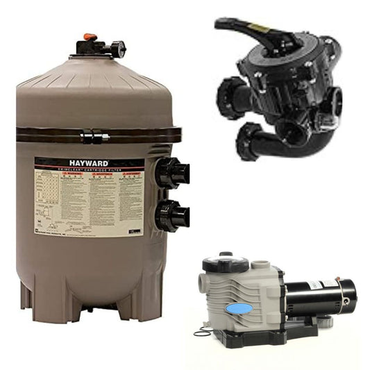 Hayward 36 Sq ft Pro Grid System w 1.5 Blue Torrent Hi Speed Pump and VariFlo Control Valve