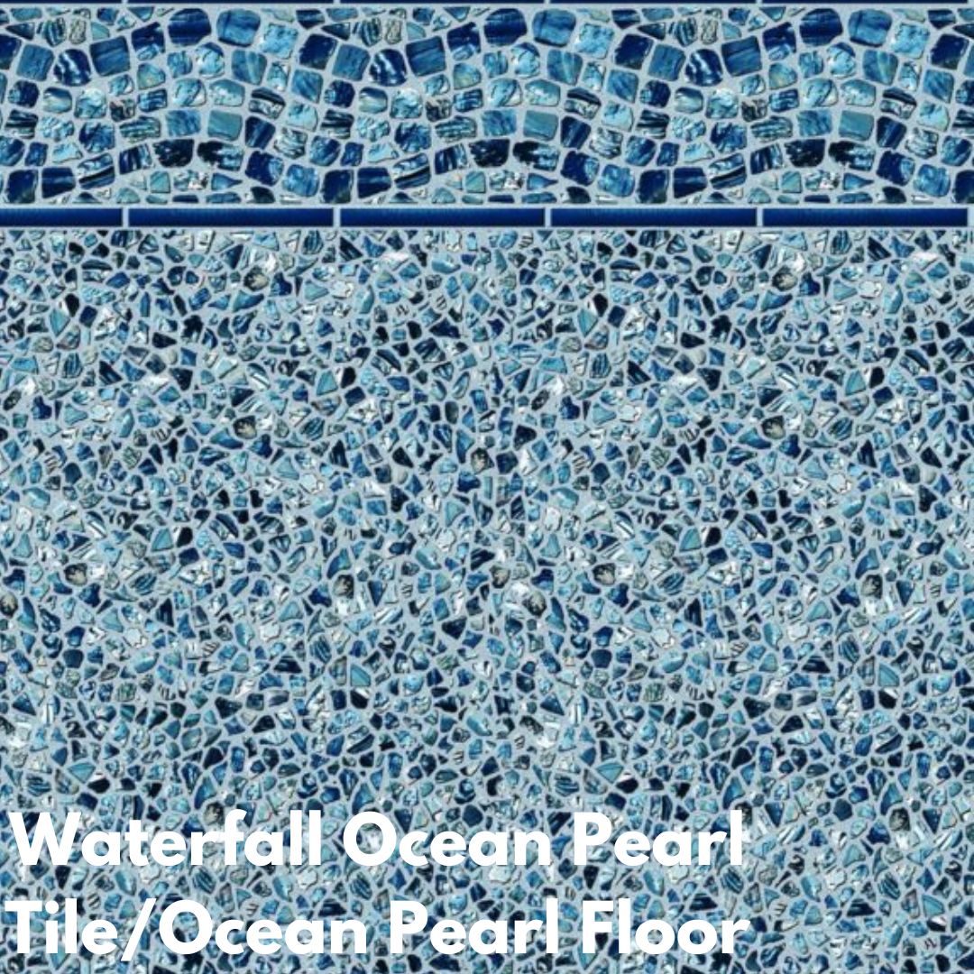 Findlay In-Ground Waterfall Ocean Pearl Tile/Ocean Pearl Floor  27 MIL