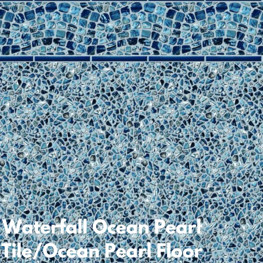 Findlay In-Ground Waterfall Ocean Pearl Tile/Ocean Pearl Floor  27 MIL