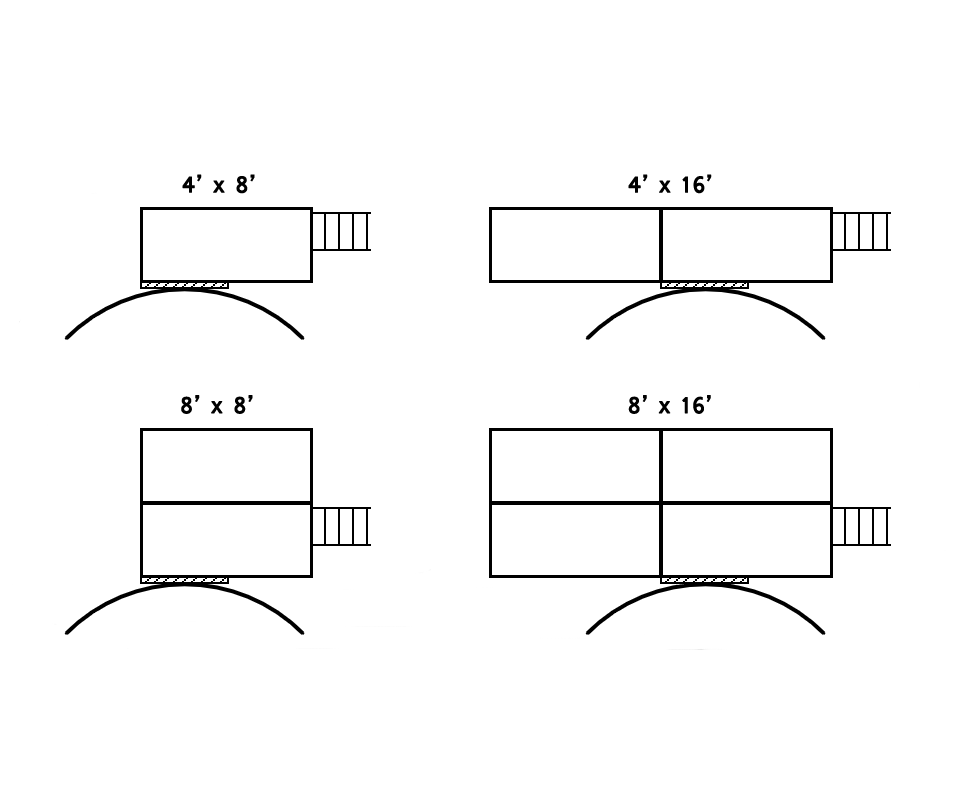 Configurations drawing of connect a deck modules