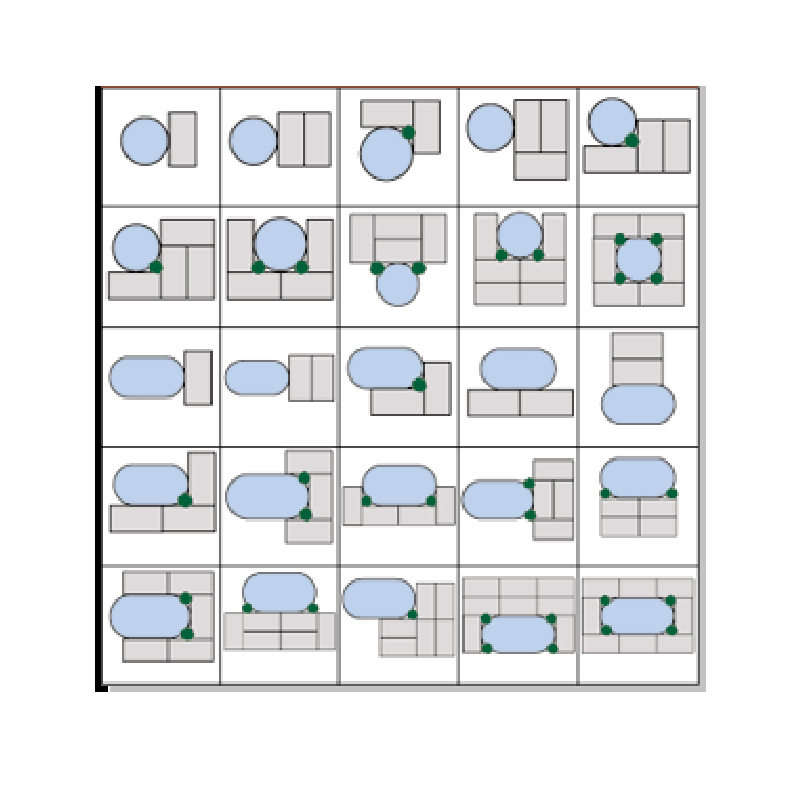 Configurations drawing of connect a deck modules