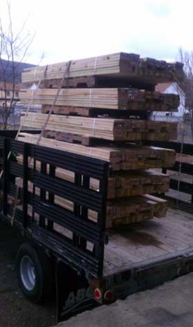 truck delivering connect a deck kit for above ground pools