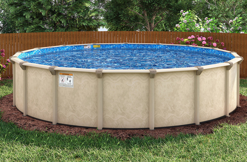 8' Round 7" Steel Frame Coral Sea Pool & Bundle | 52" or 54"