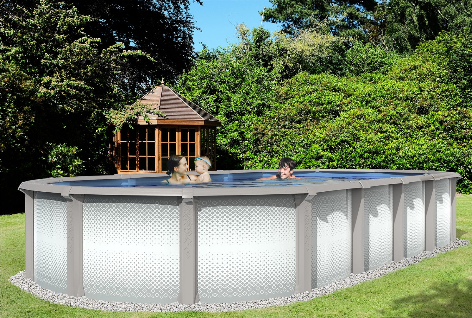 21' x 41' x 54" Oval Saltwater Friendly Resin Frame Above Ground Jumbo Pool